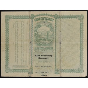 USA, akcie - Ajax Producing Company, 1921