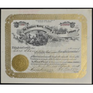 USA, akcje - The Standard Mining, Leasing & Exploration Company, 1911