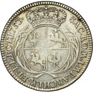 August III of Poland, 1/2 Banco Thaler Leipzig 1753 - VERY RARE
