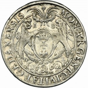 John II Casimir, 1/4 Thaler Danzig 1662 DL - RARE