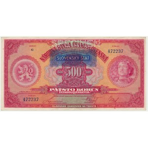 Slovakia, 500 Korun 1929 (1939) - SPECIMEN -