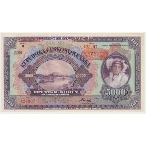 Bohemia & Moravia, 5.000 Korun 1920 (1943) - SPECIMEN -