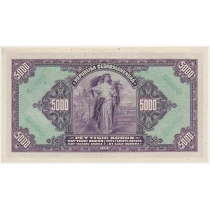 Čechy a Morava, 5000 korún 1920 (1943) - MODEL -.