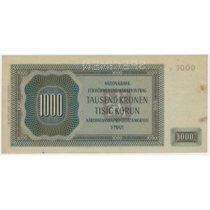 Čechy a Morava, 1000 korun 1942 - 2. emise - MODEL -.