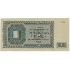 Čechy a Morava, 1 000 korún 1942 - 2. emisia -