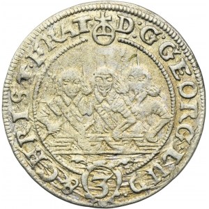 Sliezsko, vojvodstvo Legnicko-Brzesko-Wołowskie, Jerzy III Brzeski, Ludwik IV Legnicki a Chrystian Wołowski, 3 Krajcary Brzeg 1656