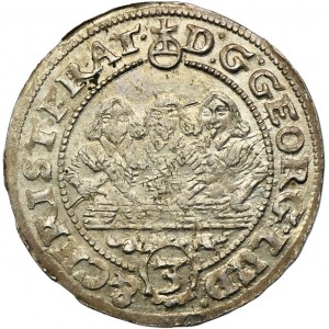 Silesia, Duchy of Liegnitz-Brieg-Wohlau, Georg III, Ludwig IV, Christian, 3 Kreuzer Brieg 1657 EW