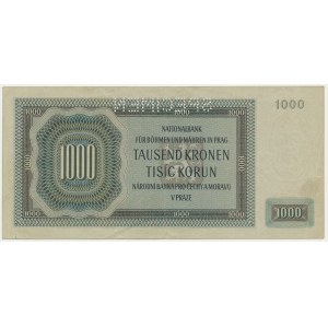 Čechy a Morava, 1000 korun 1942 - 1. emise - MODEL -.