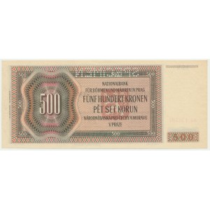 Čechy a Morava, 500 korún 1942 - 2. emisia - MODEL -.