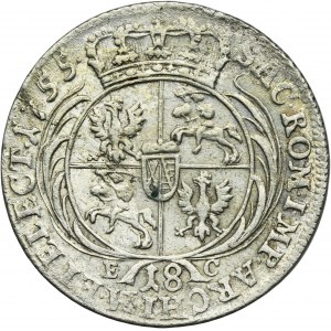 Augustus III of Poland, 18 Groschen Leipzig 1755 EC