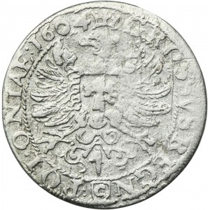 Sigismund III. Vasa, Grosz Kraków 1604 - doppelter Rand auf der Vorderseite und Buchstabe C