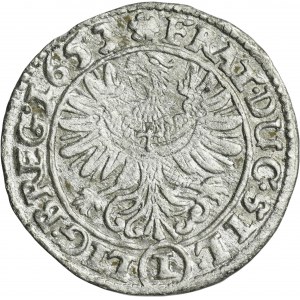 Slezsko, knížectví Legnicko-Brzesko-Wołowskie, Jerzy III Brzeski, Ludwik IV Legnicki a Krystian Wołowsko-Oławski, 1 Krajcar Brzeg 1653