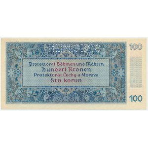 Bohemia & Moravia, 100 Korun 1940 - I issue - SPECIMEN -
