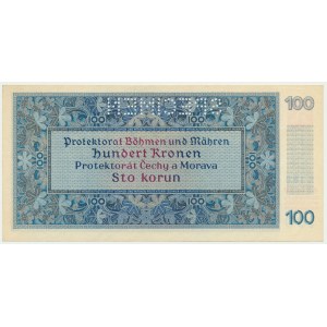 Bohemia & Moravia, 100 Korun 1940 - I issue - SPECIMEN -