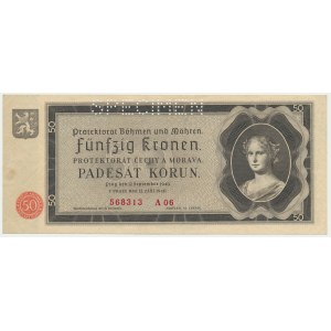 Bohemia & Moravia, 50 Korun 1940 - SPECIMEN -