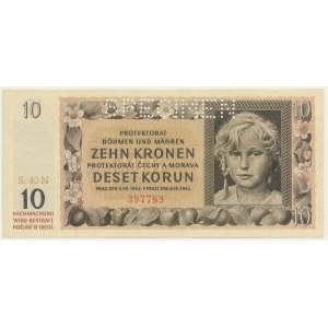 Bohemia & Moravia, 10 Korun 1942 - SPECIMEN -