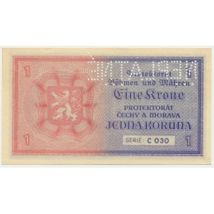 Čechy a Morava, 1 koruna (1940) - NEPLATNE
