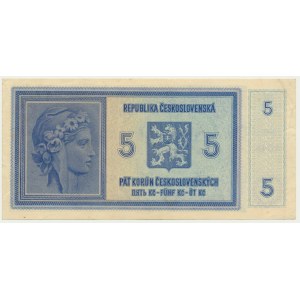 Čechy a Morava, 5 korun (1939) - s razítkem -.