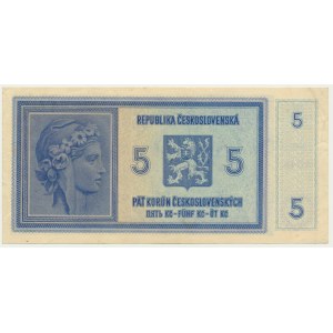 Bohemia & Moravia, 5 Korun (1939) - with handstamp -