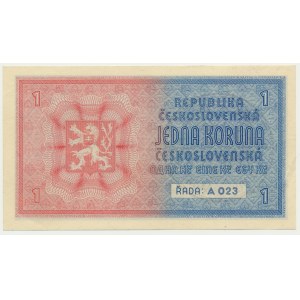 Bohemia & Moravia, 1 Koruna (1939) - with overprint -