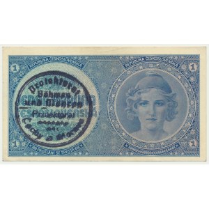 Bohemia & Moravia, 1 Koruna (1939) - with handstamp -