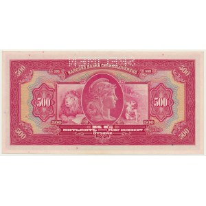 Czechoslovakia, 500 Korun 1929 - SPECIMEN -
