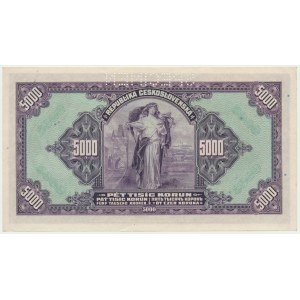 Czechoslovakia, 5.000 Korun 1920 - SPECIMEN -