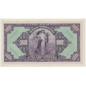 Československo, 5 000 korún 1920 - MODEL -.