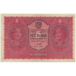 Czechoslovakia, 5 Korun 1919