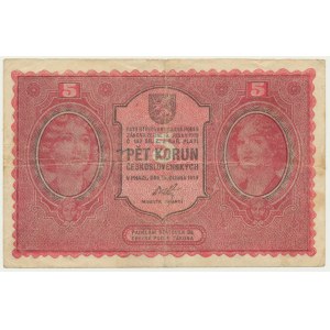 Czechoslovakia, 5 Korun 1919