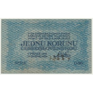 Československo, 1 koruna 1919