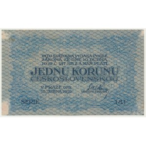 Czechoslovakia, 1 Koruna 1919