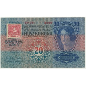 Československo, 20 halierov (1919) na 20 korún 1913