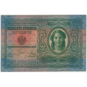 Czechoslovakia, 1 Koruna 1919 on 100 Korun 1912