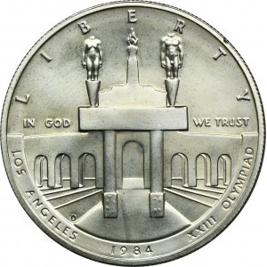 USA, 1 Dollar Denver 1984 D - XXIII Summer Olympic Games Los Angeles 1984