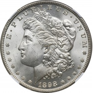 USA, 1 dolar Orleans 1898 O - Morgan - NGC MS64