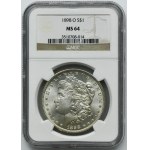 USA, 1 dolar Orleans 1898 O - Morgan - NGC MS64