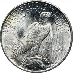 USA, 1 Dolar Filadelfia 1922 - Peace - PCGS MS64