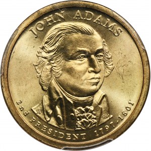 USA, 1 dolár Philadelphia 2007 P - John Adams - PCGS MS68