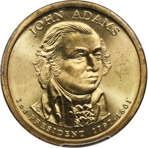 USA, 1 dolar Philadelphia 2007 P - John Adams - PCGS MS68