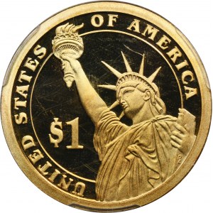 USA, 1 sanfranciský dolar 2008 S - Martin van Buren - PCGS PR69 DCAM