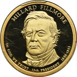 USA, 1 dolár San Francisco 2010 S - Millard Fillmore - PCGS PR69 DCAM