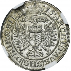 Silesia, Habsburg rule, Leopold I, 6 Kreuzer Breslau 1673 SHS - NGC MS64 - RARE