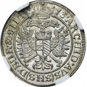 Sliezsko, vláda Habsburgovcov, Leopold I., 6 krajciarov Vroclav 1673 SHS - NGC MS64 - ROTS