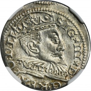 Zikmund III Vasa, Trojka Riga 1595 - LI - NGC AU58