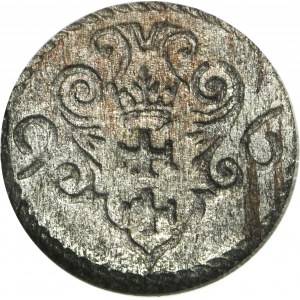 Sigismund III Vasa, Denarius Danzig 1596 - large digits - NGC MS62