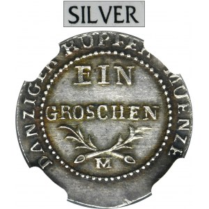 Free City of Danzig, Groschen 1809 M - NGC MS63 - VERY RARE, PURE SILVER