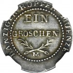 Free City of Danzig, Groschen 1809 M - NGC MS63 - VERY RARE, PURE SILVER