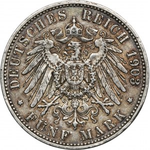 Germant, Kingdom of Prussia, Wilhelm II, 5 Mark Berlin 1903 A