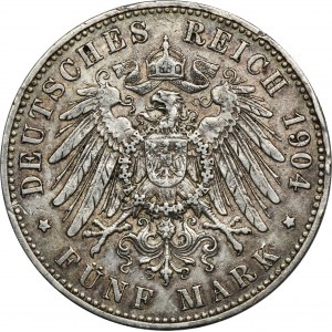 Germant, Kingdom of Prussia, Wilhelm II, 5 Mark Berlin 1904 A
